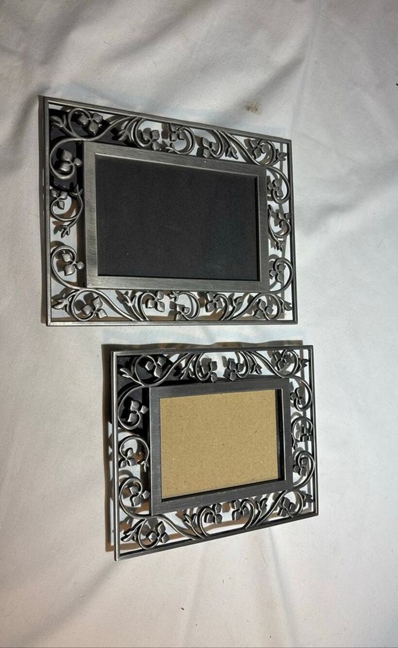 Set of Two Ornate Metal Picture Frames